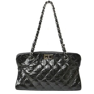 CHANEL Black Leather Tote Bag